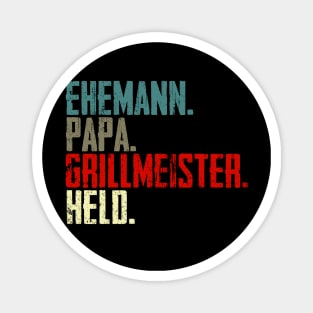 Ehemann Papa Grillmeister Held Magnet